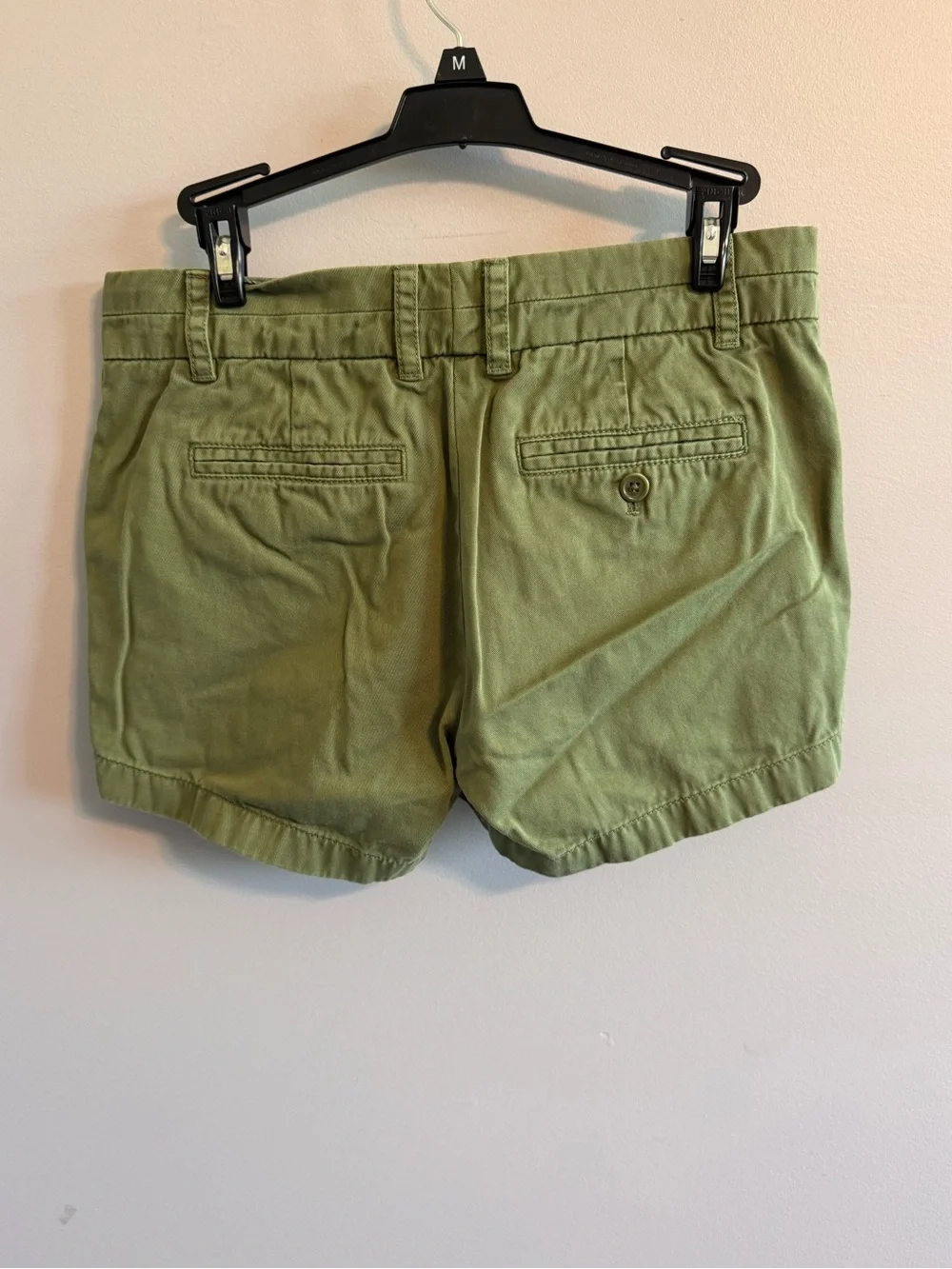 J.Crew Chino Shorts Size 2 Green Cotton Flat Front Casual